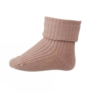 mp Denmark - Bomuld Rib Strømpe Baby, Wood Rose